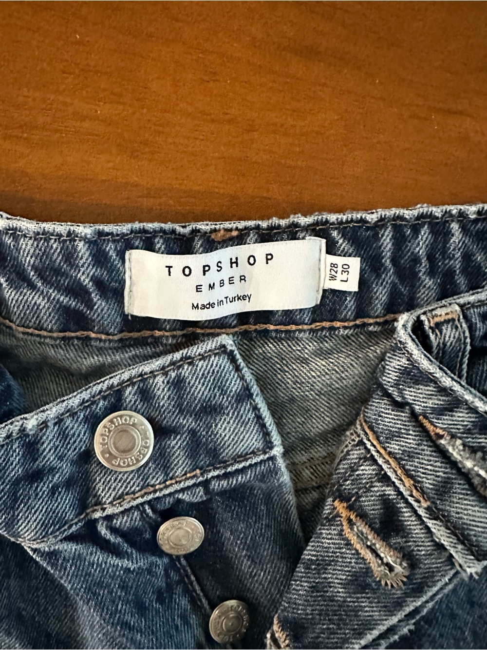 Topshop Ember button fly jeans